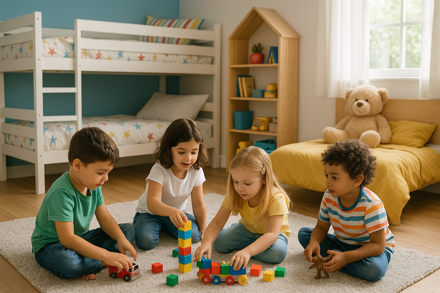 Montessori Wooden Shape Sorter & Stacking Toy – Educational Sensory Toy for Toddlers 1-3 Years
