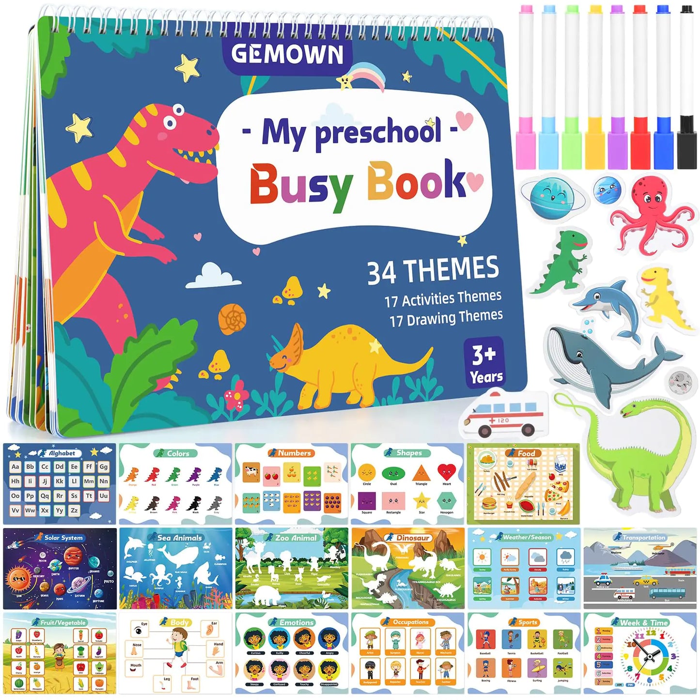 Libro de aprendizaje preescolar: 34 actividades